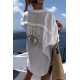 Evil Eye Casual Pailletten-PerlenhemdNeue Produktaktion