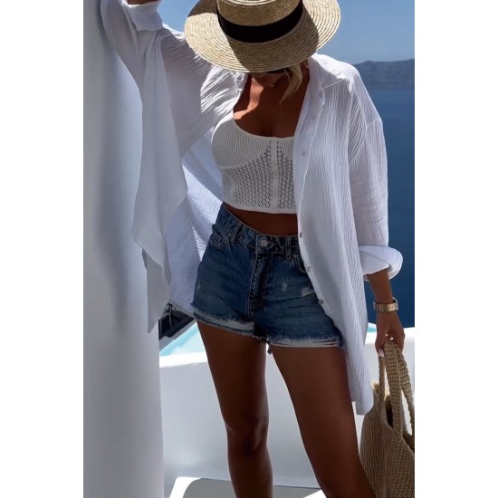 Evil Eye Casual Pailletten-PerlenhemdNeue Produktaktion