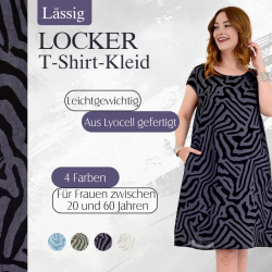 Lssiges Boho-Vintage-Kleid mit Print
