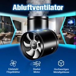 Super SaugkraftMultifunktionaler, leistungsstarker, leiser Abluftventilator