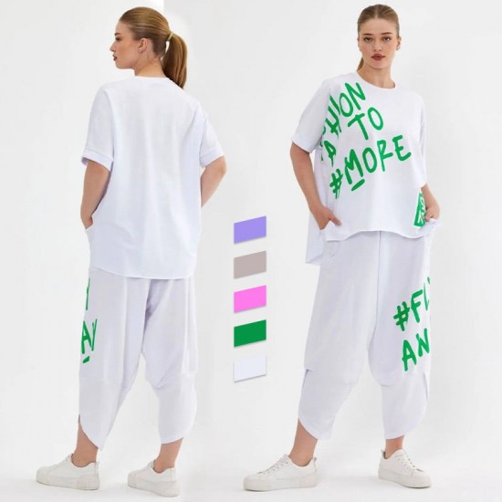 Aujourd'hui 50% de réductionZweiteiliges Freizeit-T-Shirt-Set