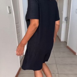 2024 HOT SALEV-Ausschnitt Twist-Kleid mit kurzen rmeln