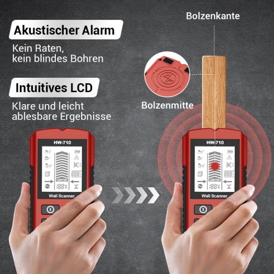 Begrenzte Zeit 50% RabattMultifunktionaler Handheld Metall und Wand Detektor