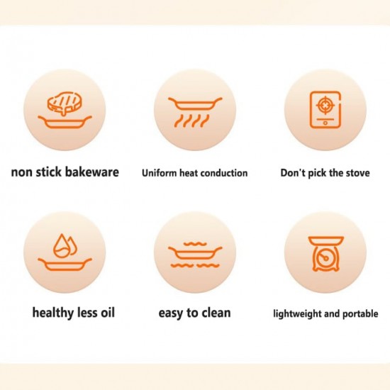 Multifunktionale Antihaft-Bratpfanne Medizinische Stein-Grillpfanne