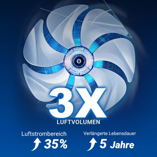 Super SaugkraftMultifunktionaler, leistungsstarker, leiser Abluftventilator