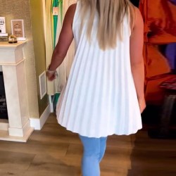 Heier Verkauf 49% RABATT- rmelloses, gerafftes Oberteil mit Revers