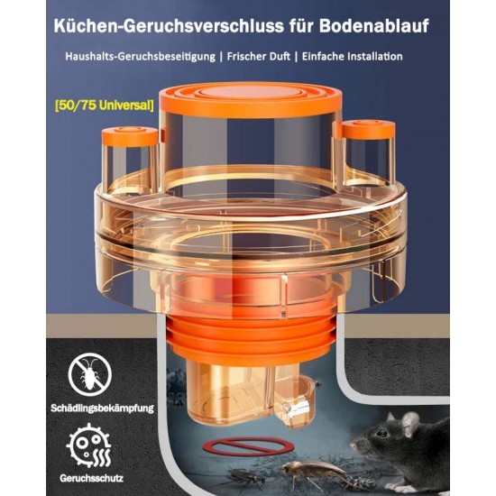 Multifunktionales Abwasserrohr-T-Stück mit Anti-Geruchs-Verbindung