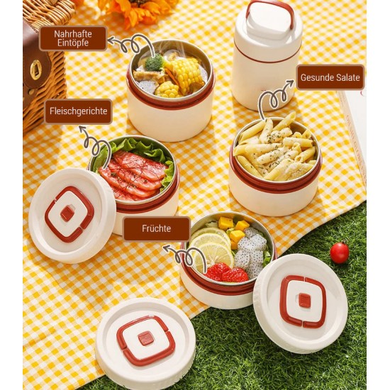 Heier Verkauf(50% Rabatt)Mikrowellengeeignete, isolierte Lunchbox aus Edelstahl