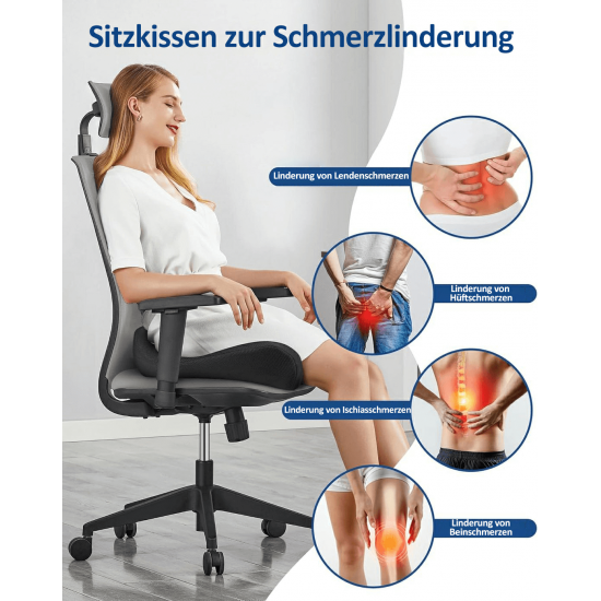 Ergonomisches Sitzkissen aus Memory-Schaumstoff