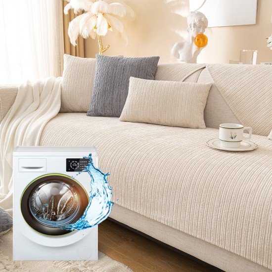 PousboSofabezug aus Chenille-Stoff mit Fischgrtenmuster