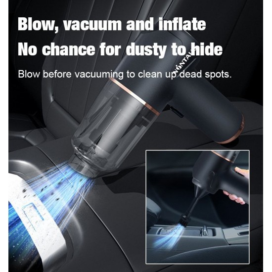 50% RABATT Blasen, Saugen, Aufblasen – Kabelloser Staubsauger für Haus und Auto