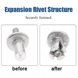 50 Stück Schlagdübel-Aluminiumlegierung-Kernnieten