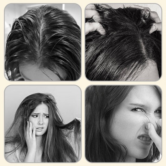 Pflanzliches Shampoo zur lregulierung und Haarreparatur