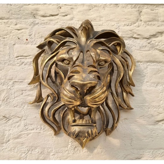 Lion Head Wall Mounted Art Sculpture