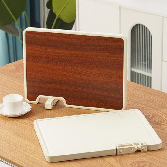 Doppelseitiges antibakterielles Schneidebrett mit Stnder