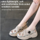 Hohle Damensandalen mit dicker Sohle