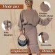 Damen-Set mit Sweatshirt mit schrgen Schultern und rmellosem Kleid
