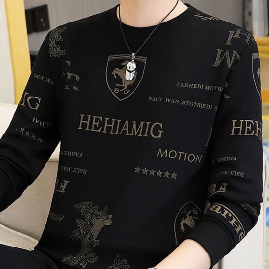 Lssiges, lockeres Business-Oberteil mit Rundhalsausschnitt für Herren