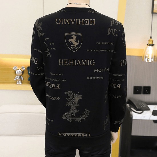 Lssiges, lockeres Business-Oberteil mit Rundhalsausschnitt für Herren