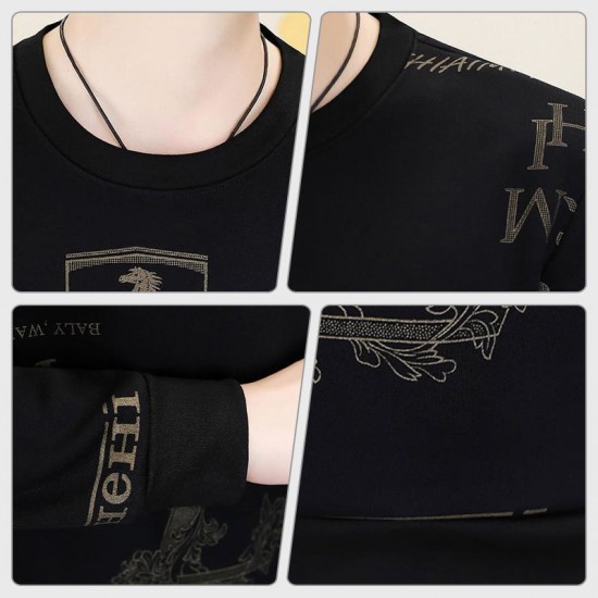 Lssiges, lockeres Business-Oberteil mit Rundhalsausschnitt für Herren