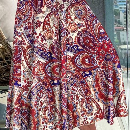 Begrenzte Zeit 50% RabattModischer Rock mit Blumendruck und hoher Taille für Frauen