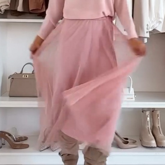 Eleganter Rock mit mehreren Lagen aus Tüll