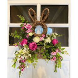 Begrenzte Zeit 50% RabattHandgemachter Hasenkorb zum Aufhngen an der Wand, Frühlingsdekor