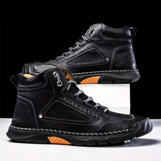 Begrenzte Zeit 50% RabattStilvolle handgenhte Herrenstiefel mit flacher Sohle