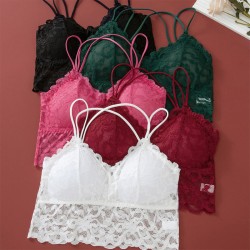Damen-Spitzen-Bralette- und Hschen-Set