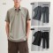 Atmungsaktiver Freizeit-Zweiteiler für Herren: Kurzarmhemd und Hose