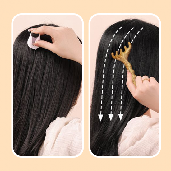 Massagekamm aus Holz zur Kopfmassage und Gua Sha