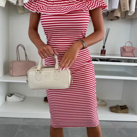 Elegantes, schulterfreies, figurformendes Rüschenkleid für Damen – Perfektionieren Sie Ihre Kurven