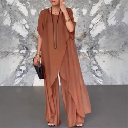 2025 HEISSER VERKAUFDamen-Set aus asymmetrischem Oberteil und lockerer Hose