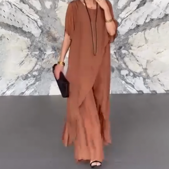 2025 HEISSER VERKAUFDamen-Set aus asymmetrischem Oberteil und lockerer Hose