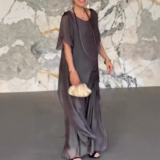 2025 HEISSER VERKAUFDamen-Set aus asymmetrischem Oberteil und lockerer Hose