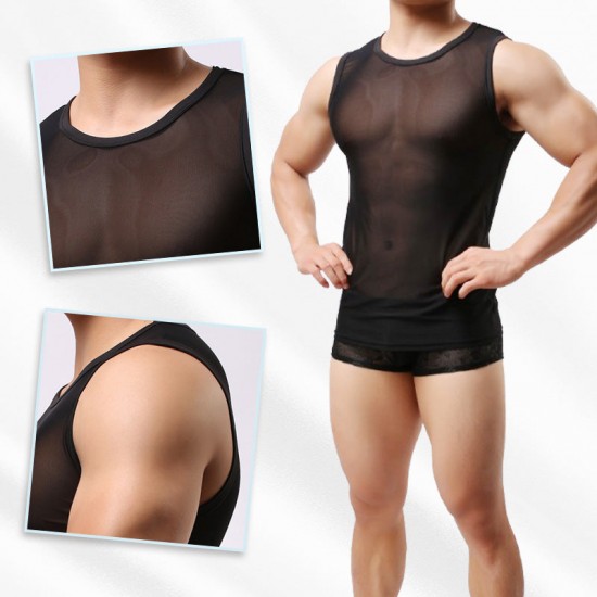 Men's Mesh Sheer Tank Top