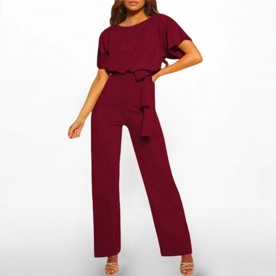 Zeitlich begrenzter RabattJumpsuit mit hoher Taille und weitem Bein für Damen