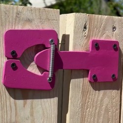 Selbstverriegelnder Schwerlasttorverschluss für Holzzaun mit Befestigungselementen