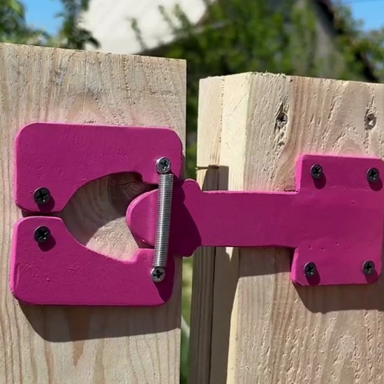 Selbstverriegelnder Schwerlasttorverschluss für Holzzaun mit Befestigungselementen