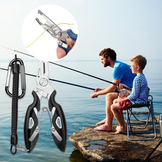 Multifunktionales Angelzangenset (Zange + Sicherungsband)