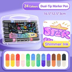 Weihnachtsangebot  50 % RABATTDual-Tip Glitter Marker Pen