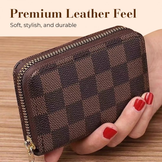 Geldbrse mit Reiverschluss für Kreditkarten mit RFID-Sperre