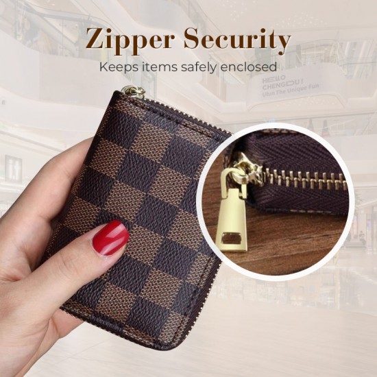 Geldbrse mit Reiverschluss für Kreditkarten mit RFID-Sperre