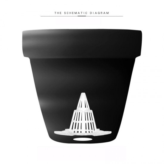 Pflanzgef-Entwsserungsvorrichtung gegen Wurzelfule