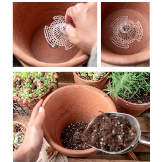 Pflanzgef-Entwsserungsvorrichtung gegen Wurzelfule