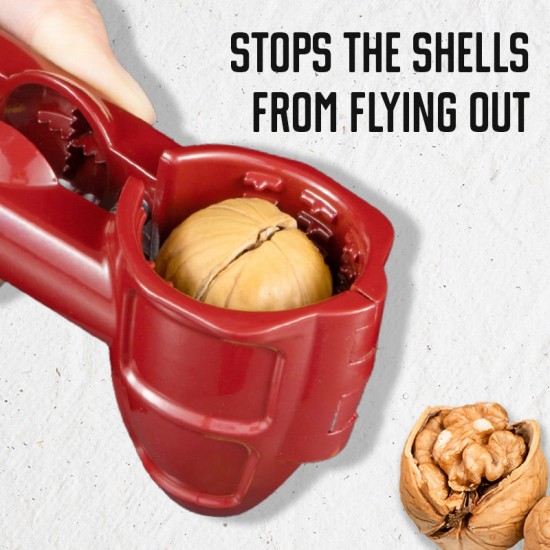  50 % RABATT!  Leichter manueller Nussknacker – Spritzschutz, Aluminium und Edelstahl, einfach zu verwenden für Nüsse und Mandeln 