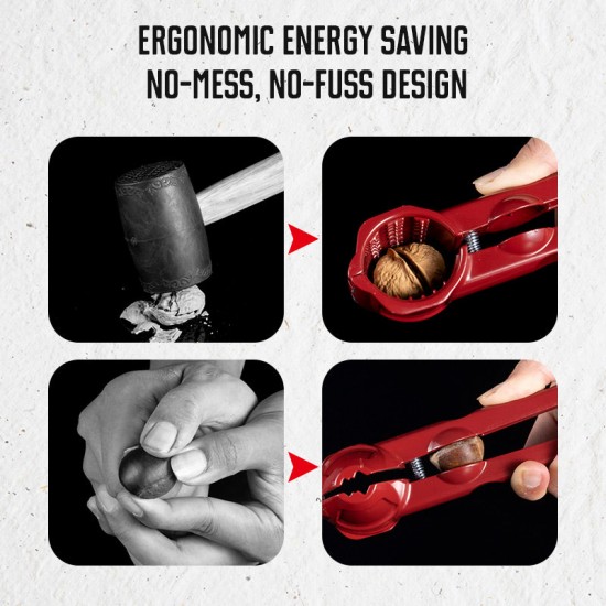  50 % RABATT!  Leichter manueller Nussknacker – Spritzschutz, Aluminium und Edelstahl, einfach zu verwenden für Nüsse und Mandeln 