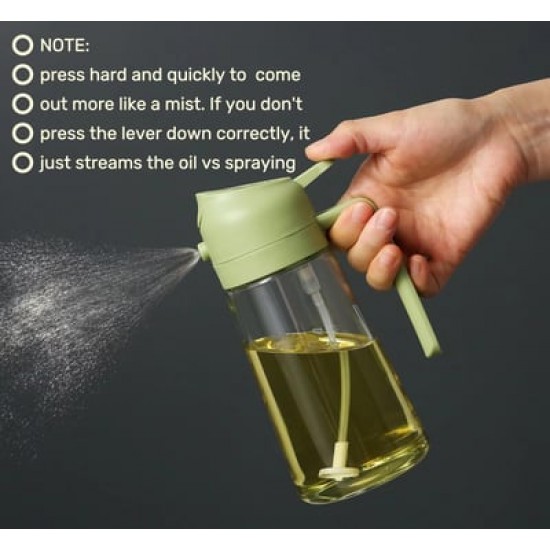 2-in-1-lsprüher und -Spender aus Glas